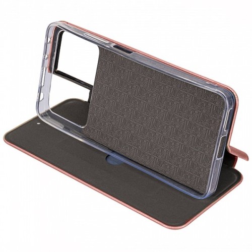 Чехол книжка для Xiaomi Poco X4 Pro Fashion Case Розовое золото