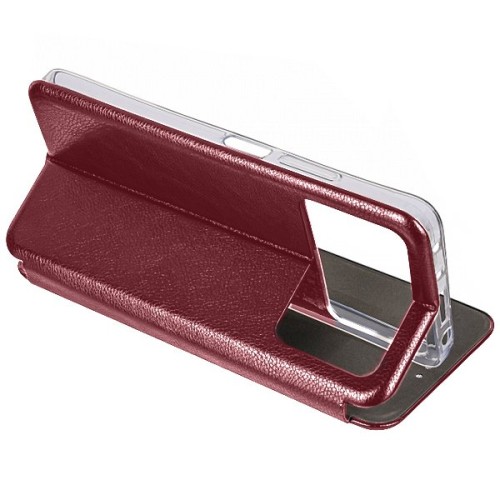 Чехол книжка для Xiaomi Poco X4 Pro Fashion Case Бордовый