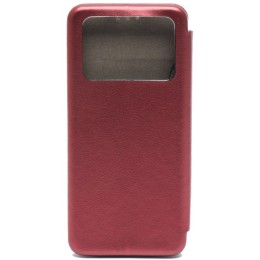 Чехол книжка для Xiaomi Poco M4 Pro Fashion Case Бордовый