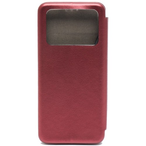 Чехол книжка для Xiaomi Poco M4 Pro Fashion Case Бордовый