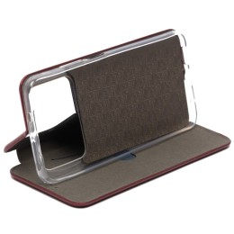 Чехол книжка для Xiaomi Poco M4 Pro Fashion Case Бордовый