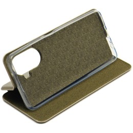 Чехол книжка для Huawei Nova Y70 Fashion Case на магнитах с визитницей Золотой