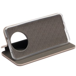 Чехол книжка для Huawei Nova Y90 Fashion Case на магнитах с визитницей Розовое золото