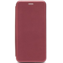 Чехол книжка для Huawei Nova Y90 Fashion Case на магнитах с визитницей Бордовый