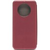 Чехол книжка для Huawei Nova Y90 Fashion Case на магнитах с визитницей Бордовый