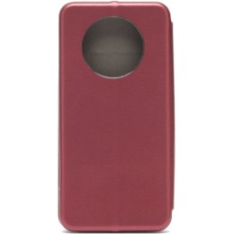 Чехол книжка для Huawei Nova Y90 Fashion Case на магнитах с визитницей Бордовый