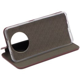 Чехол книжка для Huawei Nova Y90 Fashion Case на магнитах с визитницей Бордовый
