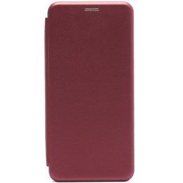 Чехол книжка для Tecno Pova 2 Fashion Case на магнитах с визитницей Бордовый