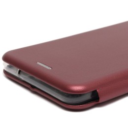 Чехол книжка для Samsung Galaxy S21 FE Fashion Case Бордовый