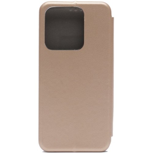 Чехол книжка для Tecno Spark 8C Fashion Case Золотой