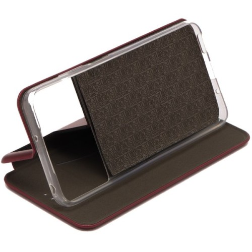 Чехол книжка для Xiaomi Poco M5 Fashion Case Бордовый