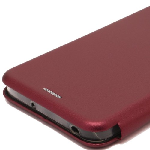 Чехол книжка для Xiaomi Poco M5 Fashion Case Бордовый