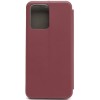 Чехол книжка для Xiaomi Redmi Note 12 5G Fashion Case Бордовый