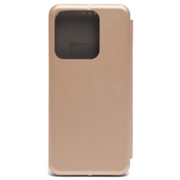 Чехол-книжка для Tecno Spark Go 1 Fashion Case на магнитах с визитницей Золотой