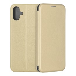 Чехол-книжка для Samsung Galaxy A06 Fashion Case на магнитах с визитницей Золотой