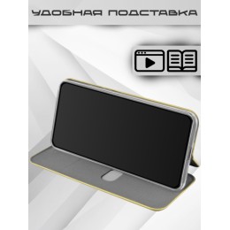 Чехол-книжка для Samsung Galaxy A06 Fashion Case на магнитах с визитницей Золотой