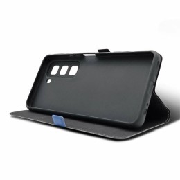 Чехол-книжка для Infinix Hot 50 Fashion Case на магнитах с визитницей Синий