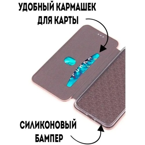 Чехол-книжка для Xiaomi Redmi 14C / Poco C75 Fashion Case на магнитах с визитницей Черный