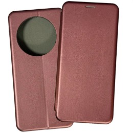 Чехол-книжка для Xiaomi Redmi 14C / Poco C75 Fashion Case на магнитах с визитницей Темно-красный