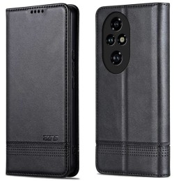 Чехол-книжка для Honor 200 Fashion Case на магнитах с визитницей Черный