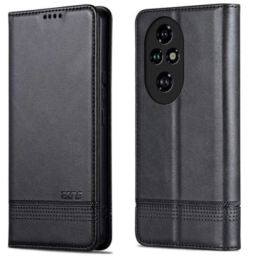 Чехол-книжка для Honor 200 Fashion Case на магнитах с визитницей Черный