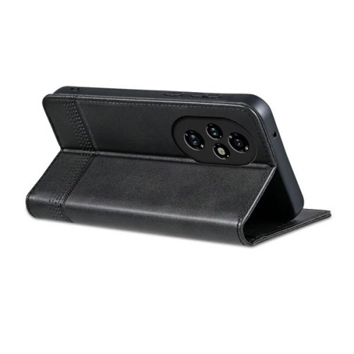 Чехол-книжка для Honor 200 Fashion Case на магнитах с визитницей Черный