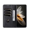 Чехол-книжка для Honor 200 Fashion Case на магнитах с визитницей Черный