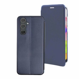 Чехол-книжка для Samsung Galaxy A15 Fashion Case на магнитах с визитницей Темно-синий
