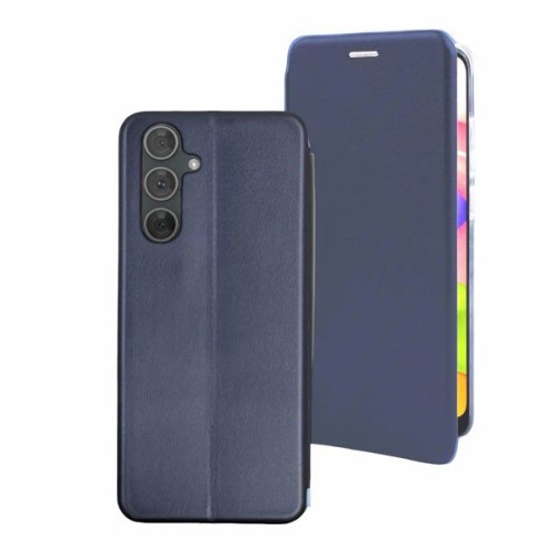 Чехол-книжка для Samsung Galaxy A15 Fashion Case на магнитах с визитницей Темно-синий