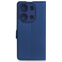 Чехол-книжка для Xiaomi Redmi Note 13 Pro / Poco M6 Pro Fashion Case на магнитах с визитницей Темно-синий