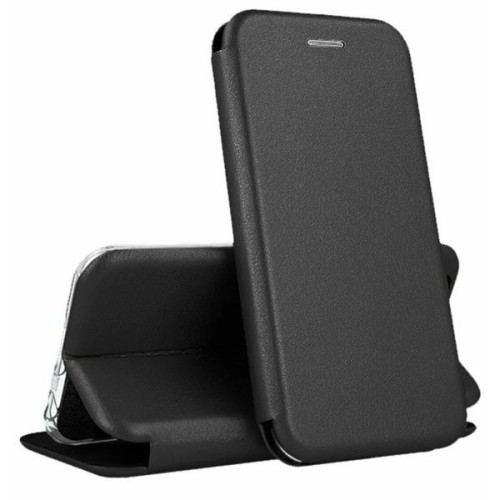 Чехол-книжка для Xiaomi Redmi Note 13 Pro / Poco M6 Pro Fashion Case на магнитах с визитницей Черный