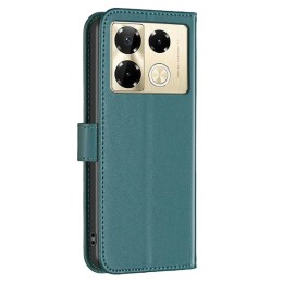 Чехол-книжка для Infinix Note 40 Pro \ Note 40 Pro+ 5G Fashion Case на магнитах с визитницей Зеленый