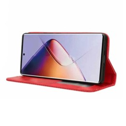 Чехол-книжка для Infinix Note 40 Pro \ Note 40 Pro+ 5G Fashion Case на магнитах с визитницей Темно-красный