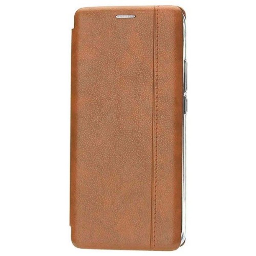 Чехол книжка для Xiaomi Mi Note 10 Fashion Case Retro Line Коричневый