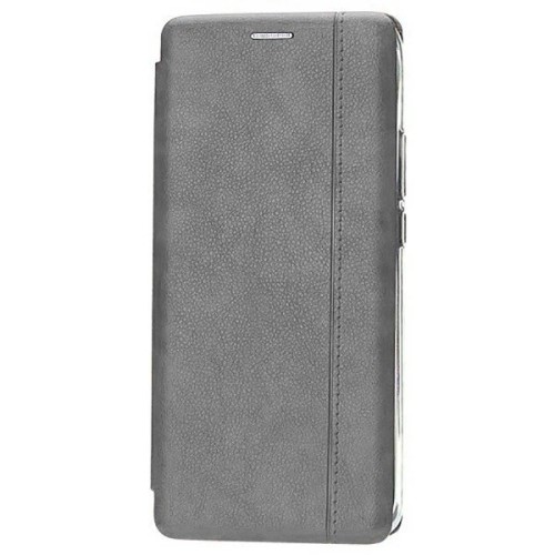 Чехол книжка для Xiaomi Mi Note 10 Fashion Case Retro Line Серый