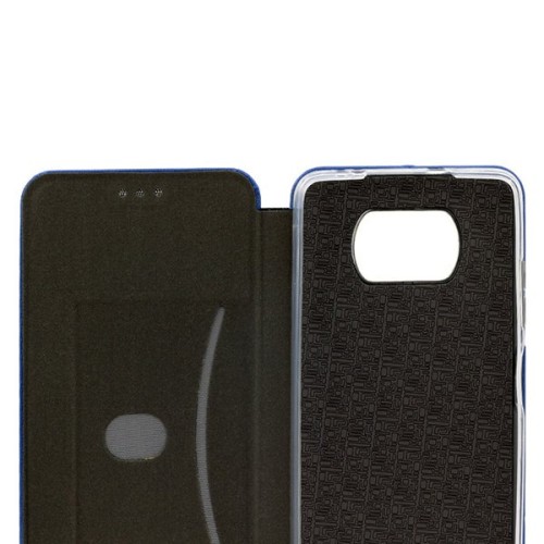 Чехол книжка для Xiaomi Poco X3 Fashion Case на магнитах Синий