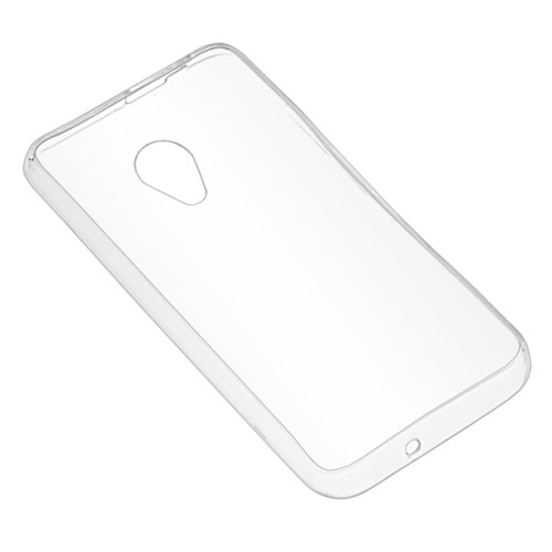 Силиконовый чехол для Fly FS407 Skinbox Slim silicone 4People Прозрачный