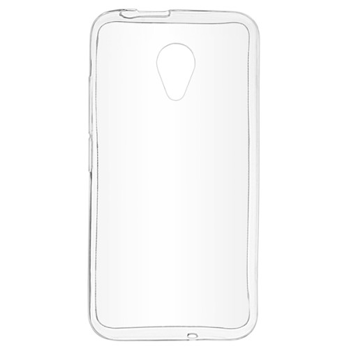 Силиконовый чехол для Fly FS407 Skinbox Slim silicone 4People Прозрачный