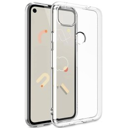 Силиконовый чехол для Google Pixel 4A TPU 1мм с бортиком Прозрачный