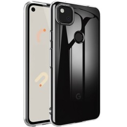 Силиконовый чехол для Google Pixel 4A TPU 1мм с бортиком Прозрачный