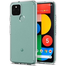 Силиконовый чехол для Google Pixel 5 TPU 1мм Прозрачный глянцевый