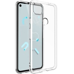 Силиконовый чехол для Google Pixel 5 TPU 1мм с бортиком Прозрачный