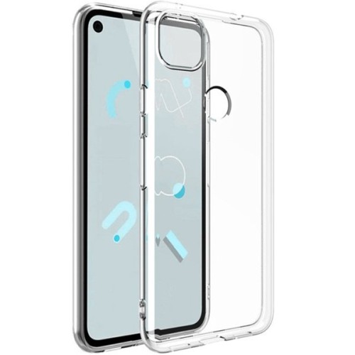Силиконовый чехол для Google Pixel 5 TPU 1мм с бортиком Прозрачный