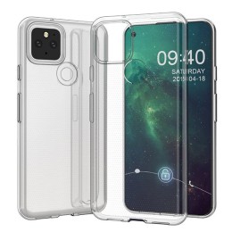 Силиконовый чехол для Google Pixel 5A 5G TPU mp 1мм с бортиком Прозрачный