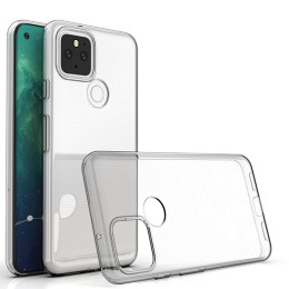 Силиконовый чехол для Google Pixel 5A 5G TPU mp 1мм с бортиком Прозрачный