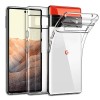 Силиконовый чехол для Google Pixel 6 Pro TPU mp 1мм с бортиком Прозрачный