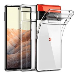 Силиконовый чехол для Google Pixel 6 Pro TPU mp 1мм с бортиком Прозрачный