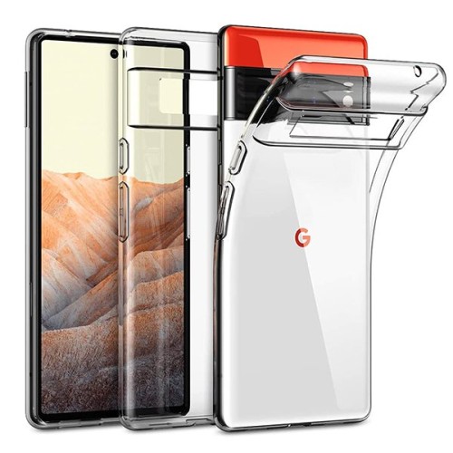 Силиконовый чехол для Google Pixel 6 Pro TPU mp 1мм с бортиком Прозрачный