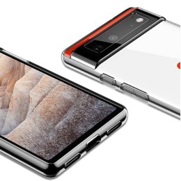 Силиконовый чехол для Google Pixel 6 Pro TPU mp 1мм с бортиком Прозрачный