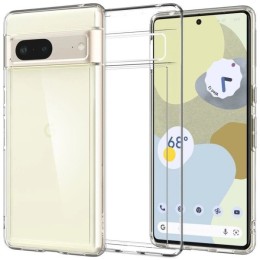 Силиконовый чехол для Google Pixel 7 TPU 1мм с бортиком Прозрачный